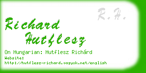 richard hutflesz business card